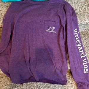 Two long sleeved Vineyard Vines tshirts size S (purple and teal)
